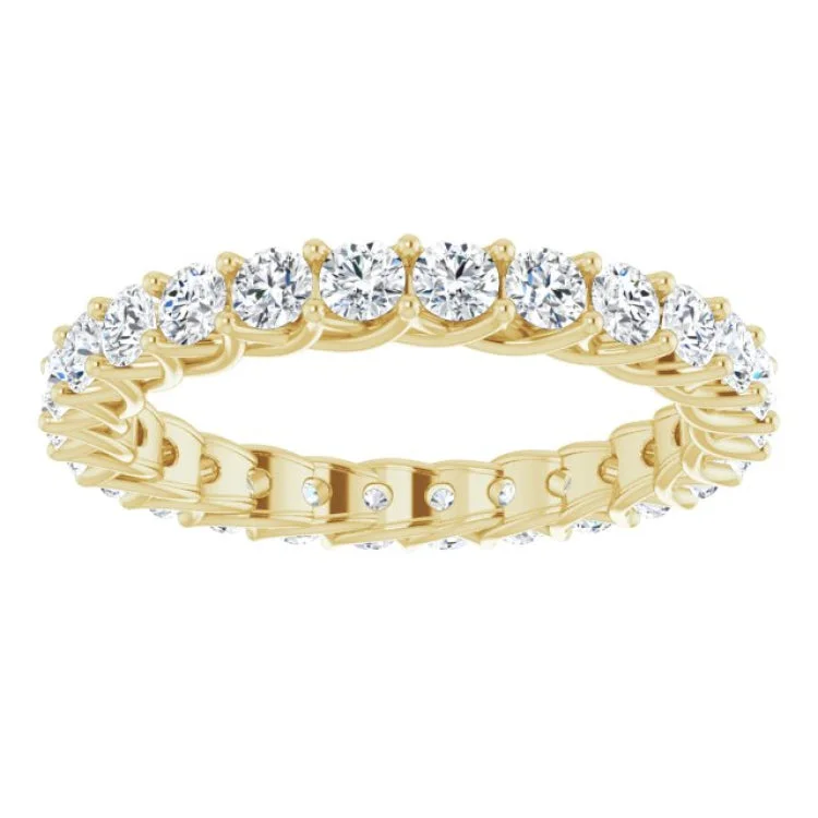 Simple Engagement Rings For Minimalist Style-14K Yellow 1 1/2 CTW Natural Diamond Eternity Band