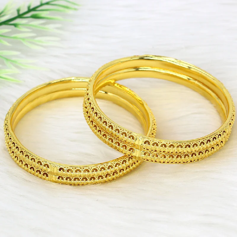 Elegant Custom Wedding Bangles For Special Occasions-Mahavir Dye Gold Plating Bangles Set