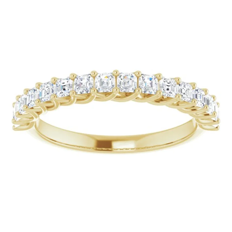 Luxury Platinum Rings For Engagement-14K Yellow 3/4 CTW Natural Diamond Anniversary Band