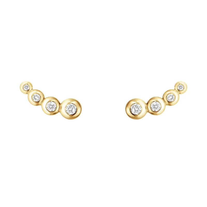 Artistic Earrings For Fashionistas-Aurora 18ct Yellow Gold Diamond Set Earrings