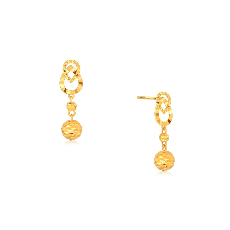 Dainty Earrings For Gift Giving-916 Gold Dangle Delight Earrings