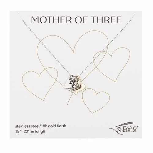 Custom Infinity Necklace For Couples Gifts-Alexa's Angels Mother of Three Necklace