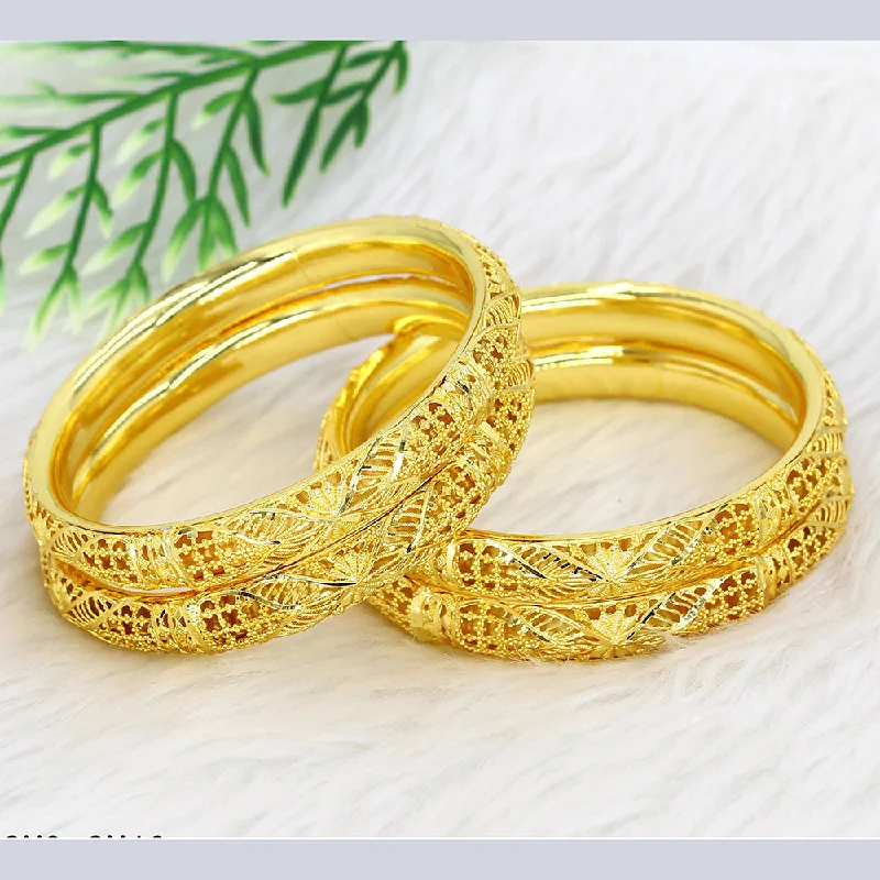 Sparkling Custom Wedding Bangles For Bridesmaids-Mahavir Dye Gold Plating Bangles Set