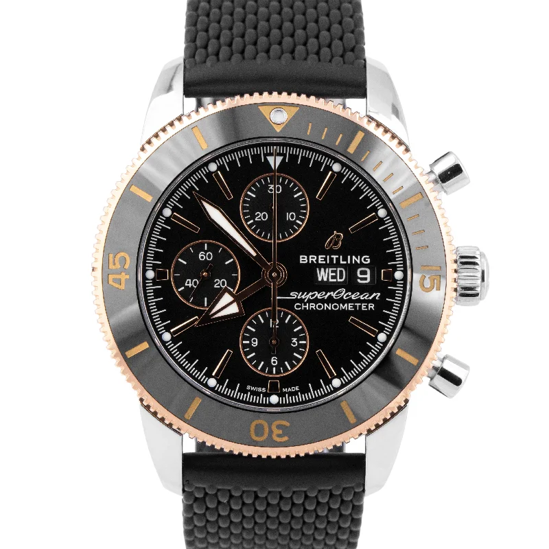 Best Watches For Sports Enthusiasts-MINT PAPERS Breitling Superocean 44 Heritage Chronograph Two-Tone U13313 BOX