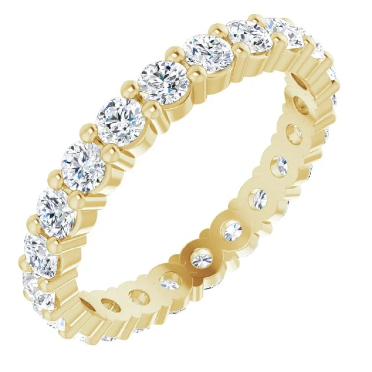 Simple Gold Promise Rings For Couples-14K Yellow 1 1/3 CTW Lab-Grown Diamond Eternity Band