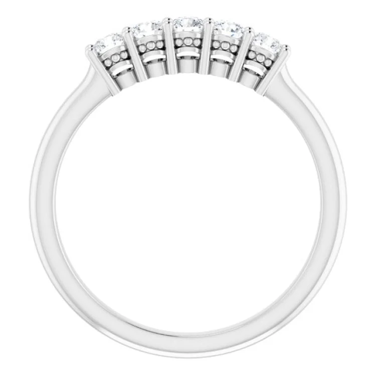 Simple Engagement Rings For Minimalist Brides-Platinum 1/3 CTW Natural Diamond Anniversary Band