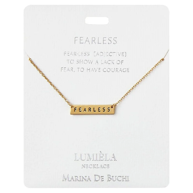 Trendy Layered Necklace For Stylish Look-Lumiela Necklace: "fearless to show lack of fear, to have courage " - Fearless