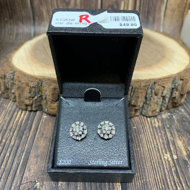 Trendy Earrings With Rhinestones-Diamond & Sterling Earrings NWT