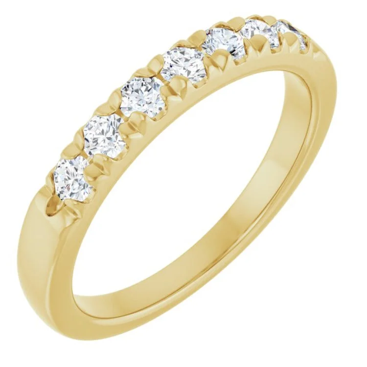 Trendy Engagement Rings With Pearls-14K Yellow 3/8 CTW Lab-Grown Diamond Anniversary Band