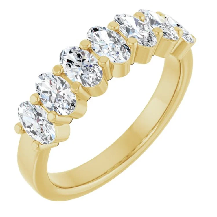 Personalized Gold Rings For Weddings-14K Yellow 1 1/3 CTW Lab-Grown Diamond Anniversary Band