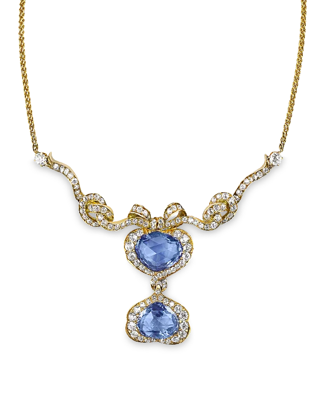 Long Pendant Necklace For Fashion-Tiffany & Co. Kashmir Sapphire Necklace, 10.25 Carats