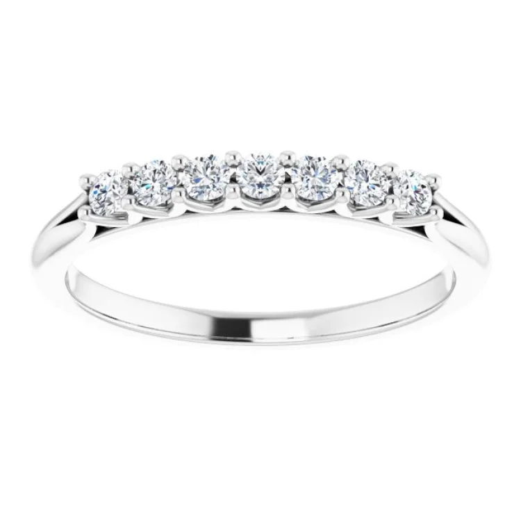 Simple Silver Rings For Wedding Bands-14K White 1/5 CTW Natural Diamond Anniversary Band