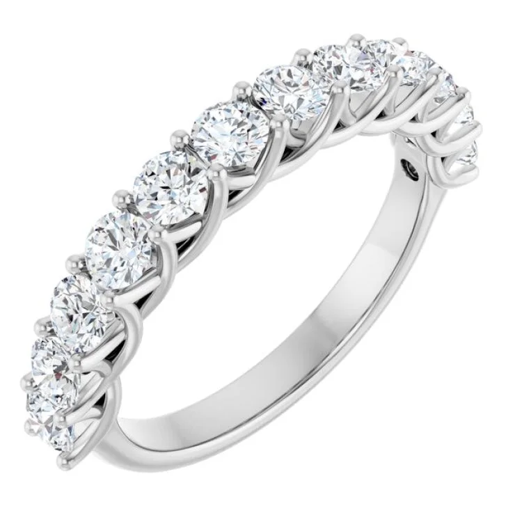 Custom Engagement Rings With Birthstones-Platinum 1 CTW Lab-Grown Diamond Anniversary Band