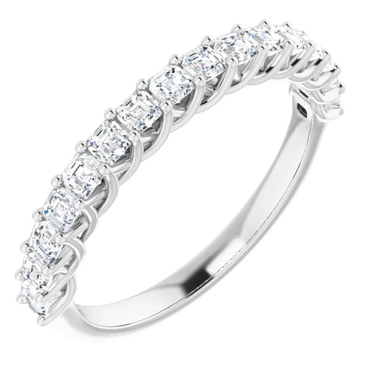 Sparkling Diamond Rings For Special Gifts-Platinum 3/4 CTW Natural Diamond Anniversary Band