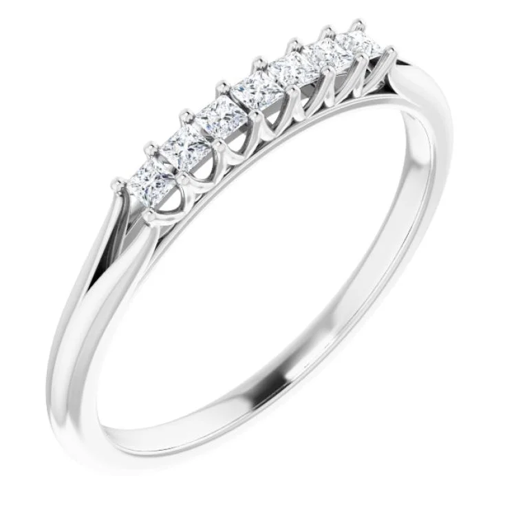 Unique Men’s Rings For Fashion Forward Style-14K White 1/6 CTW Natural Diamond Anniversary Band