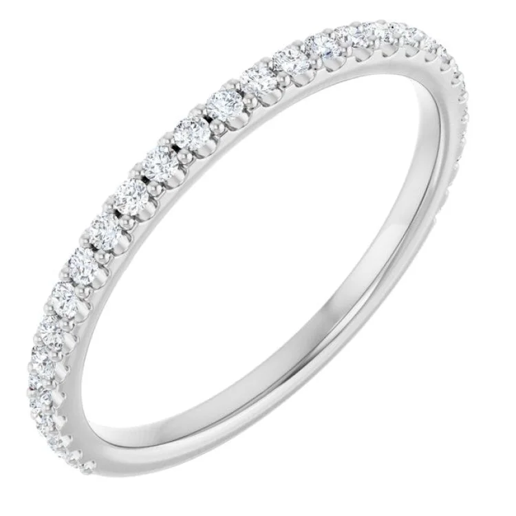 Simple Silver Rings For Wedding Bands-Platinum 1/4 CTW Lab-Grown Diamond Anniversary Band