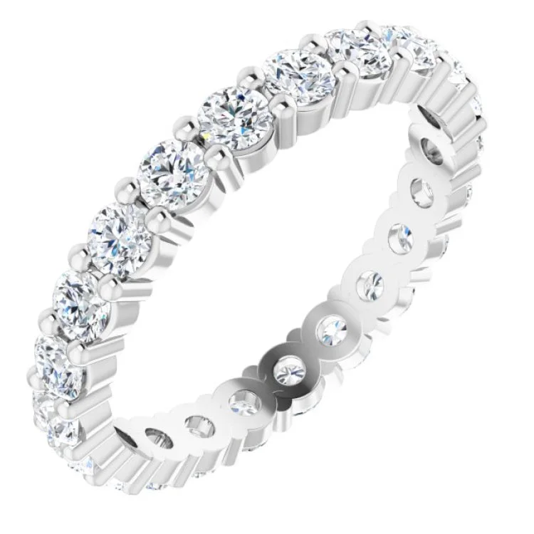 Handmade Gemstone Rings For Fashion Lovers-Platinum 1 1/3 CTW Lab-Grown Diamond Eternity Band