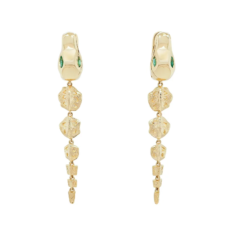 Small Hoop Earrings With Charms-Nile Crocodile Earrings