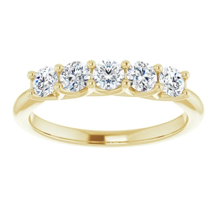 Elegant Gold Rings For Special Occasions-14K Yellow 5/8 CTW Natural Diamond Anniversary Band