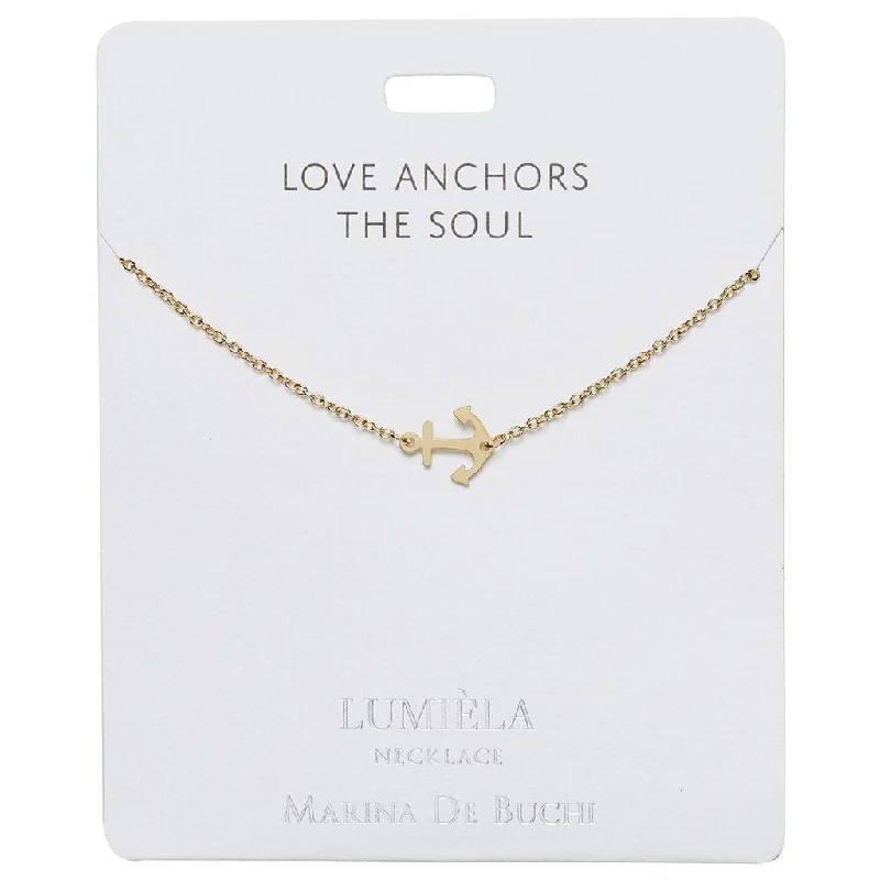 Personalized Infinity Necklace For Couple Gifts-Lumiela Necklace: "love anchors the soul" - Anchor