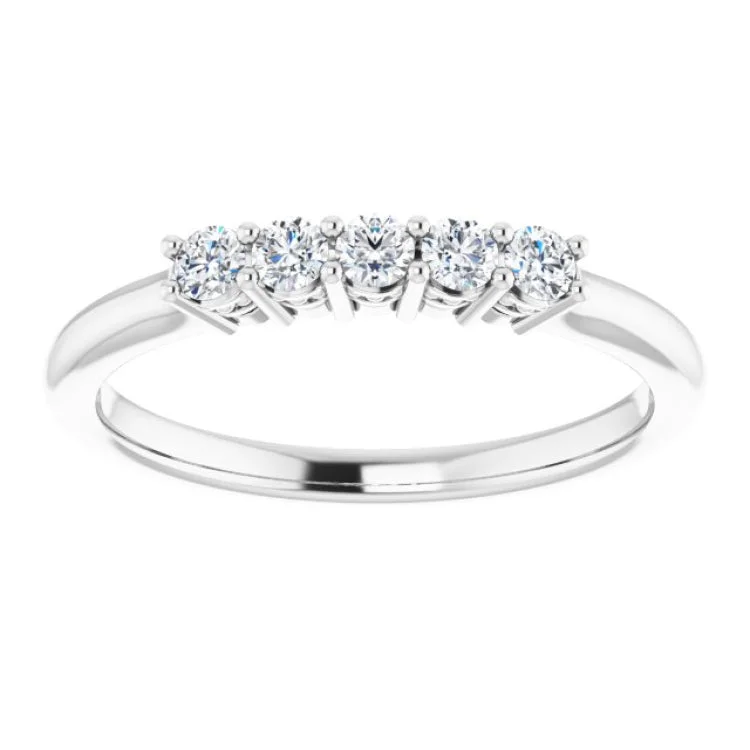 Luxury Gemstone Rings For Wedding Bands-Platinum 1/4 CTW Natural Diamond Anniversary Band