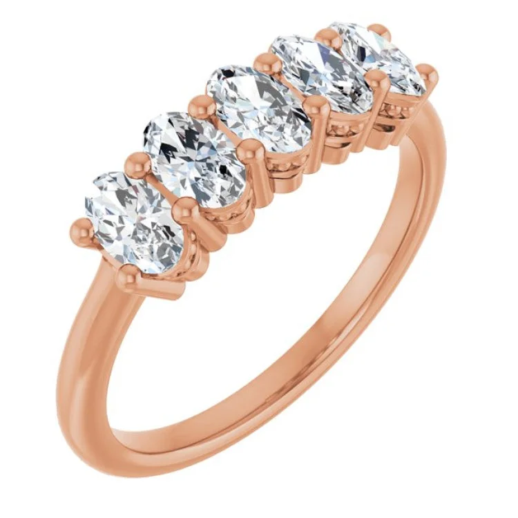 Simple Stackable Rings For Fashion-14K Rose 9/10 CTW Lab-Grown Diamond Anniversary Band