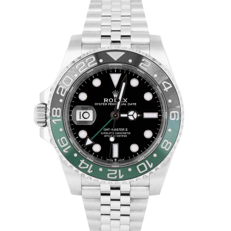 Watches For Men With Carbon Fiber Bands-NEW 2024 PAPERS Rolex GMT-Master II SPRITE GREEN BLACK Jubilee 126720 VTNR BOX