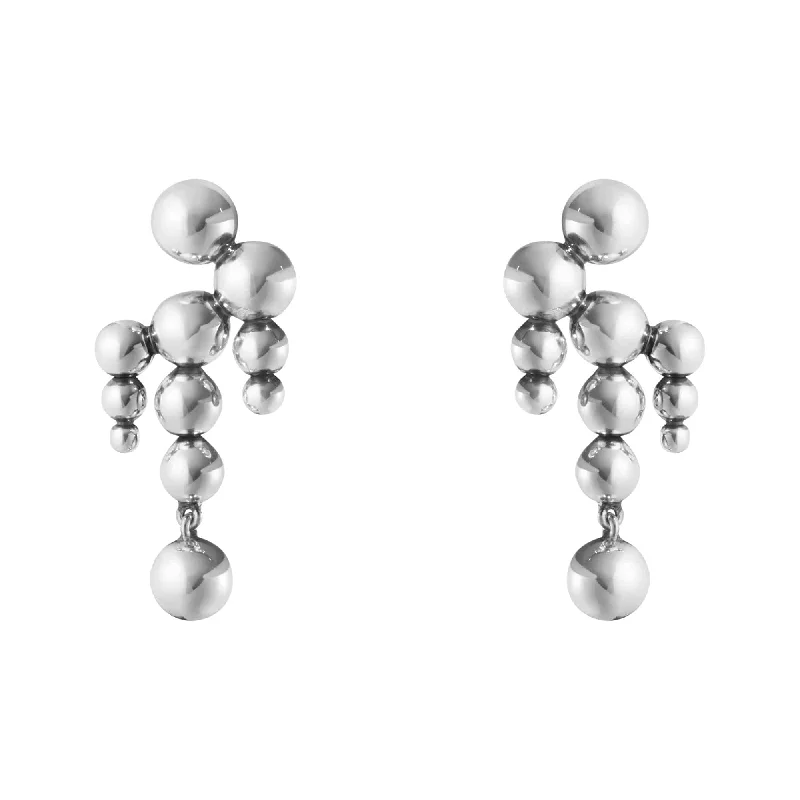 Classic Drop Earrings For Women-Moonlight Grapes Silver Chandelier Earrings