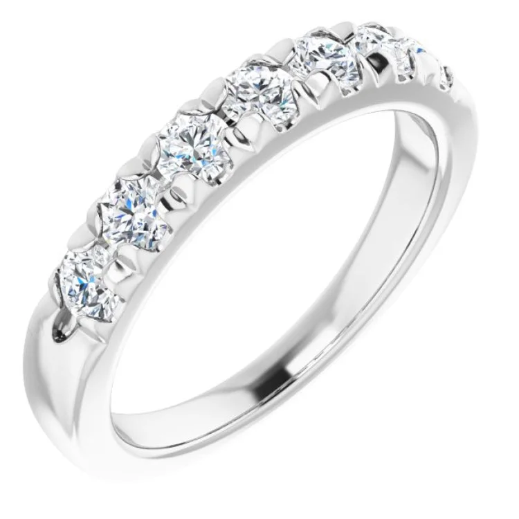 Classic Solitaire Rings For Brides-14K White 3/4 CTW Natural Diamond Anniversary Band