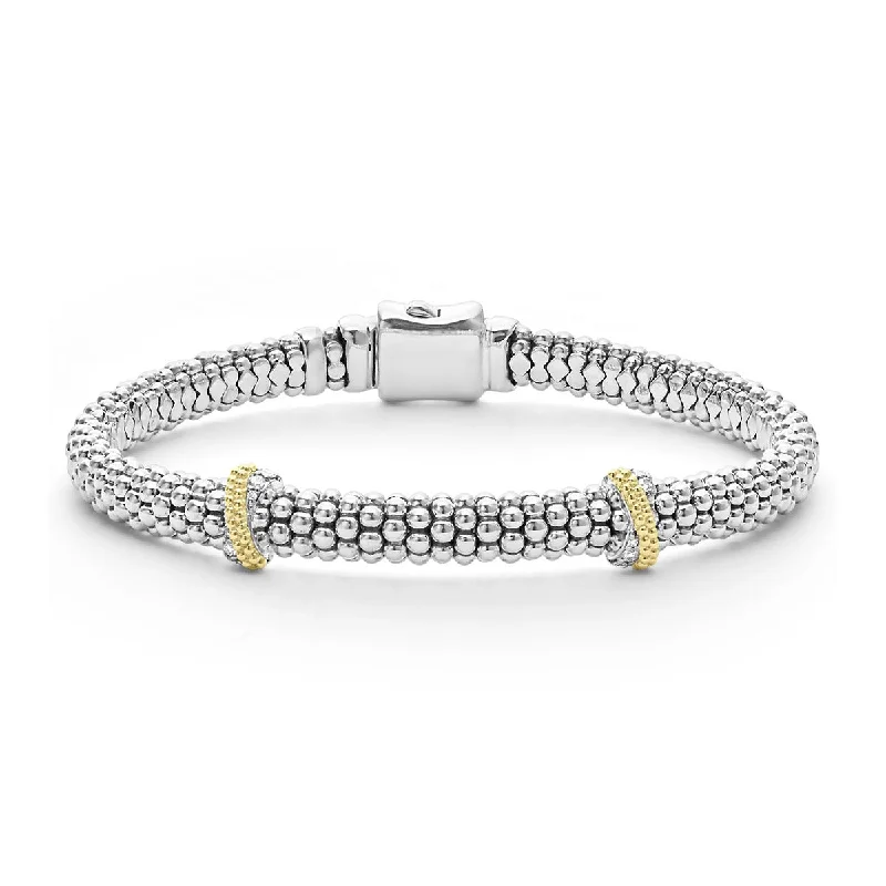 Bracelets For Women With Meaning-Double X Caviar Diamond Bracelet