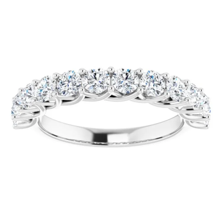 Custom Platinum Rings For Engagement-Platinum 1 1/8 CTW Natural Diamond Anniversary Band