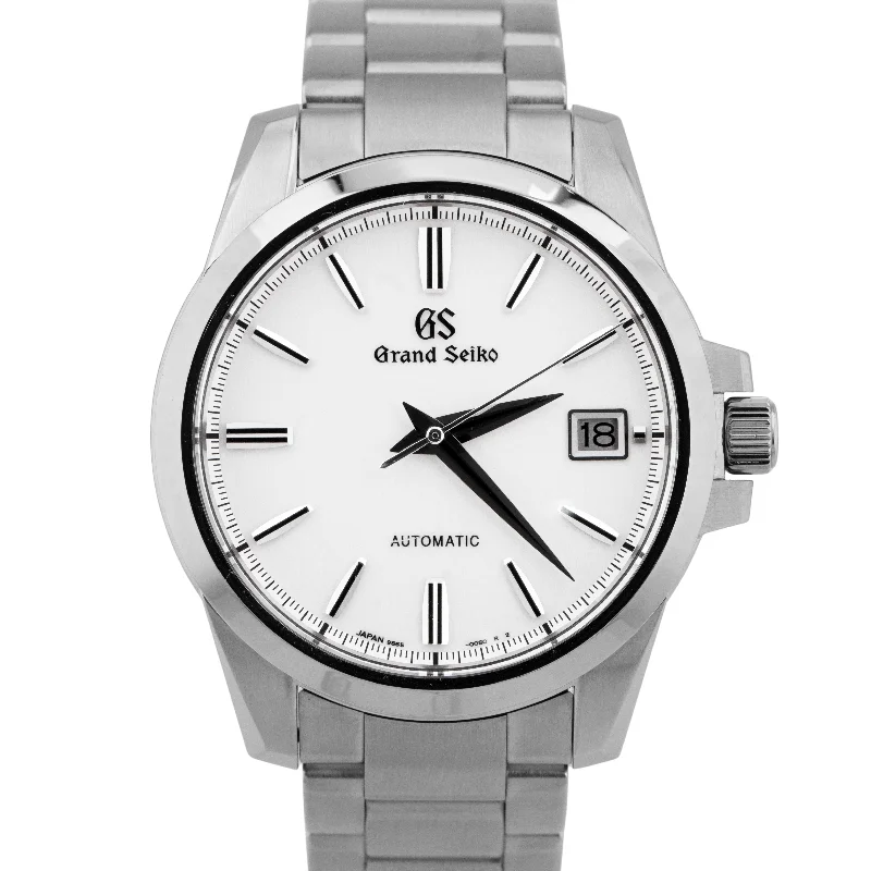 Unique Women’s Watches For Personal Style-PAPERS Grand Seiko Heritage Stainless Steel 39mm White Date Watch SBGR255G BOX