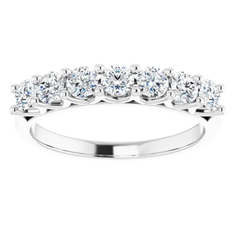 Classic Gold Rings For Elegant Look-14K White 5/8 CTW Natural Diamond Anniversary Band