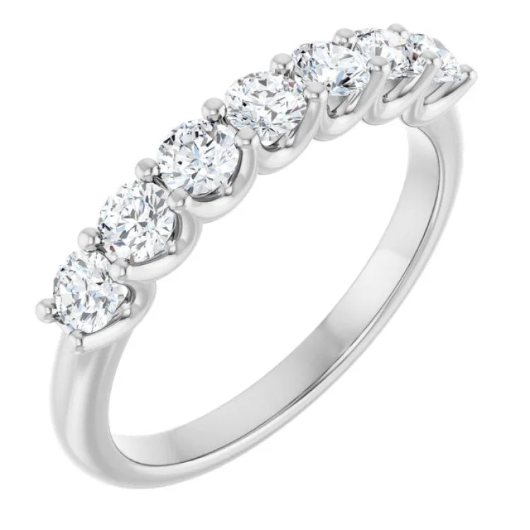 Handmade Gold Rings For Fashionistas-14K White 5/8 CTW Lab-Grown Diamond Anniversary Band