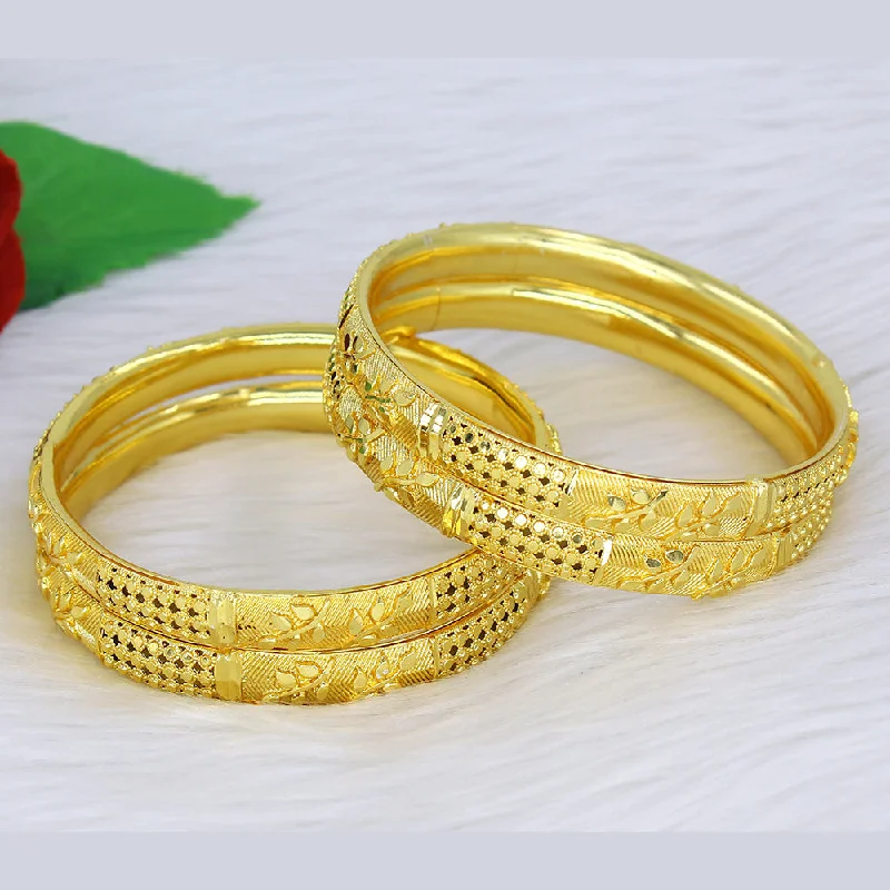 Personalized Gemstone Bangles For Special Occasions-Mahavir Dye Gold Plating Bangles Set