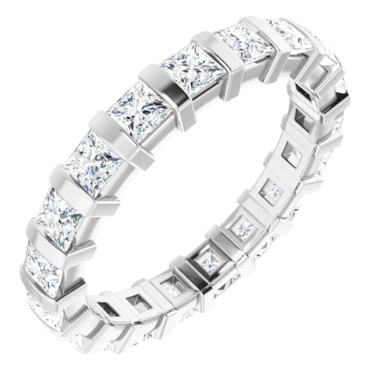 Personalized Promise Rings For Special Occasions-Platinum 1 3/4 CTW Natural Diamond Eternity Band Size 6