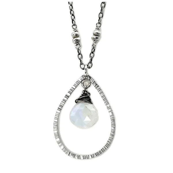 Custom Infinity Necklace For Couples Gifts-Moonstone Teardrop Necklace