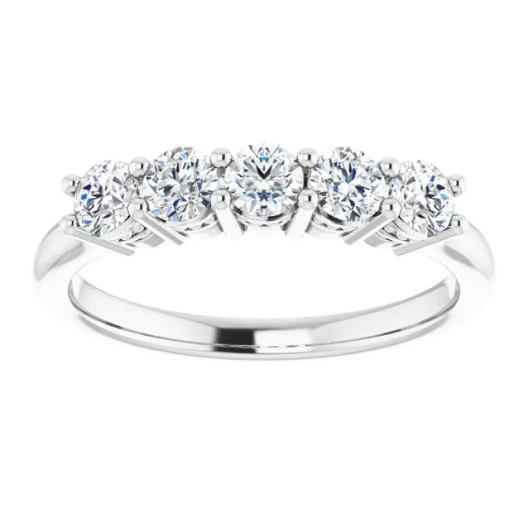 Unique Gold Engagement Rings For Brides-Platinum 5/8 CTW Natural Diamond Anniversary Band