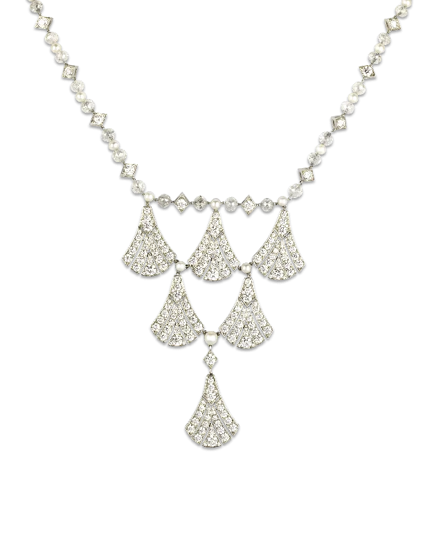 Classic Pearl Necklace For Formal Attire-Tiffany & Co. Diamond Lavalier Necklace, 45.64 Carats