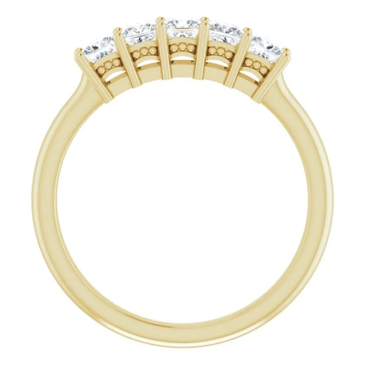 Elegant Diamond Rings For Engagement Gifts-14K Yellow 5/8 CTW Natural Diamond Anniversary Band