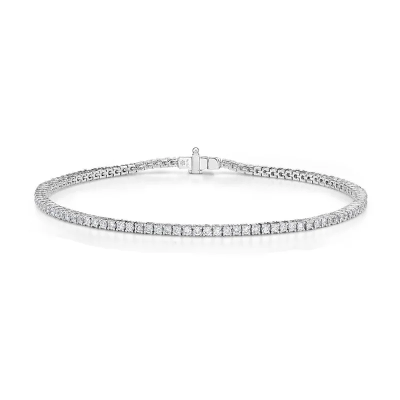 Layered Bracelets For Women-Diamond Line Tennis Bracelet