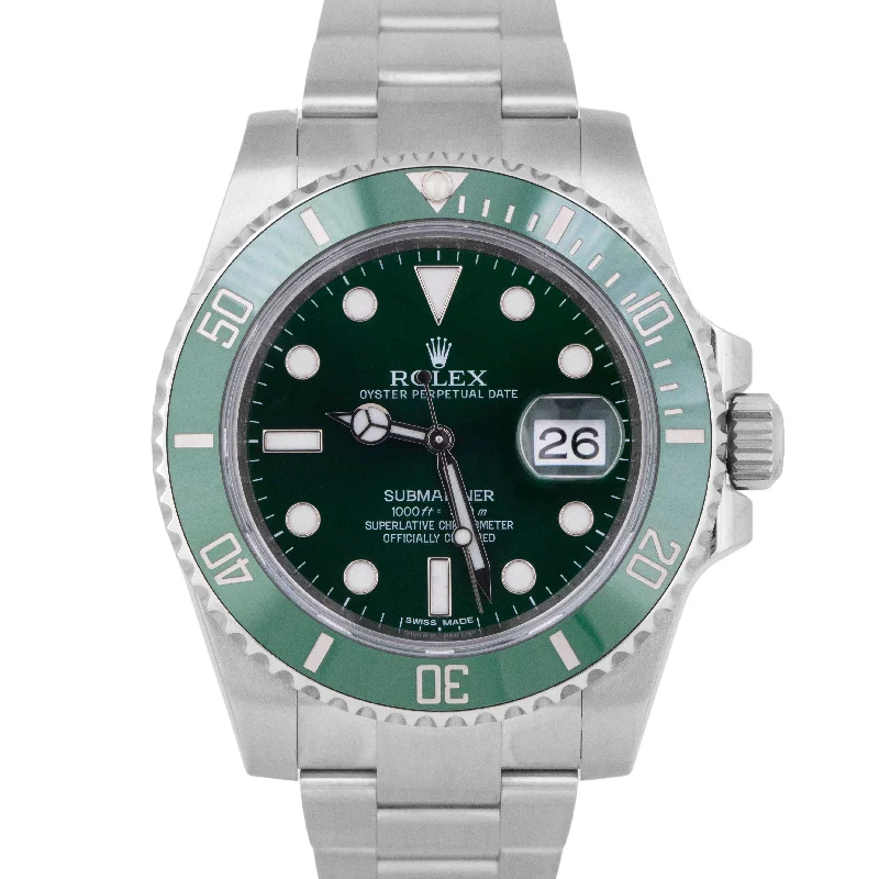 Waterproof Sports Watches For Women-MINT PAPERS Rolex Submariner Date HULK Green Ceramic Watch 40mm 116610 LV BOX