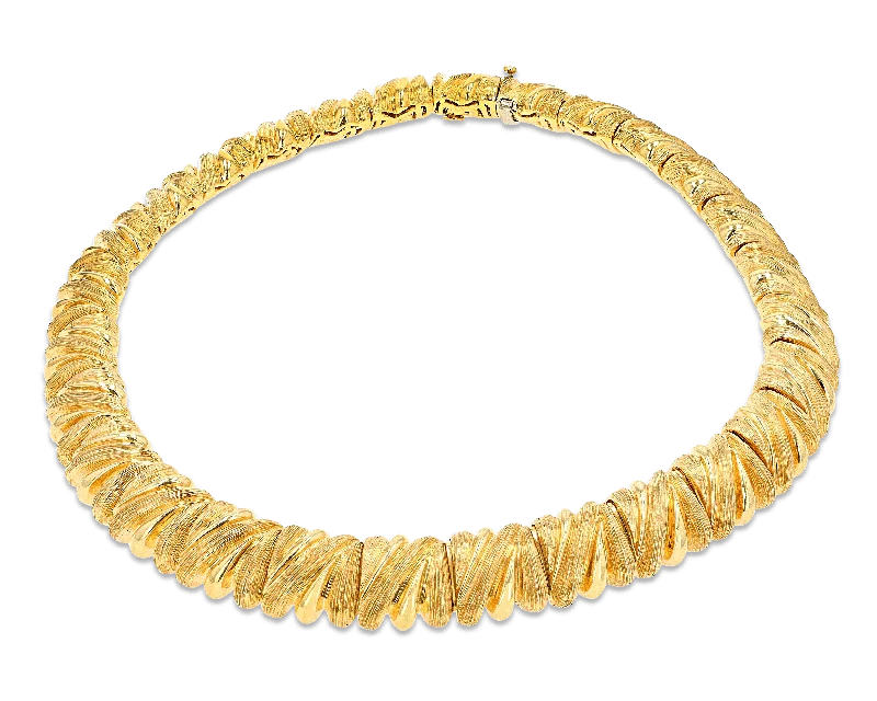 Unique Layered Necklace For Special Occasions-Henry Dunay Yellow Gold Necklace