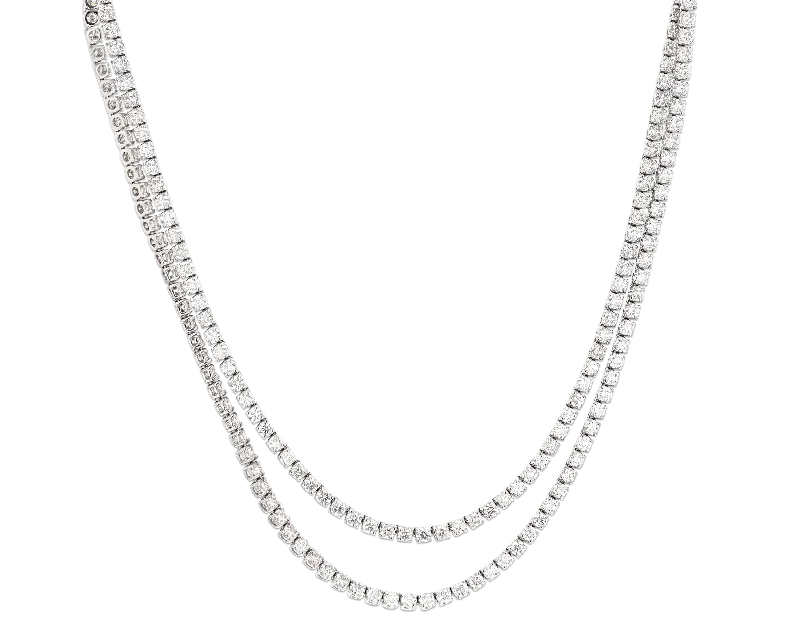 Luxury Diamond Necklace For Proposal Gifts-Straight Line Diamond Necklace, 44.55 Carats