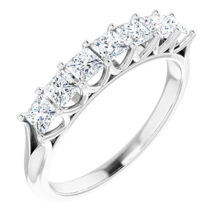 Elegant Promise Rings For Special Occasions-Platinum 9/10 CTW Natural Diamond Anniversary Band