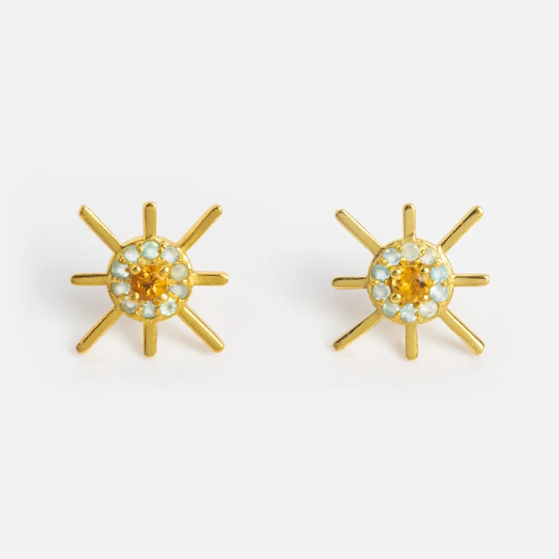 Statement Earrings For Fashion Bloggers-Sol Stud Earrings