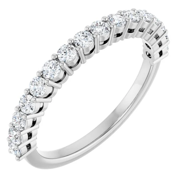 Luxury Gemstone Rings For Wedding Bands-Platinum 1/2 CTW Lab-Grown Diamond Anniversary Band