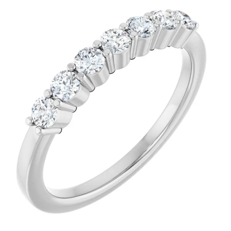 Personalized Promise Rings For Couples-Platinum 3/8 CTW Lab-Grown Diamond Anniversary Band