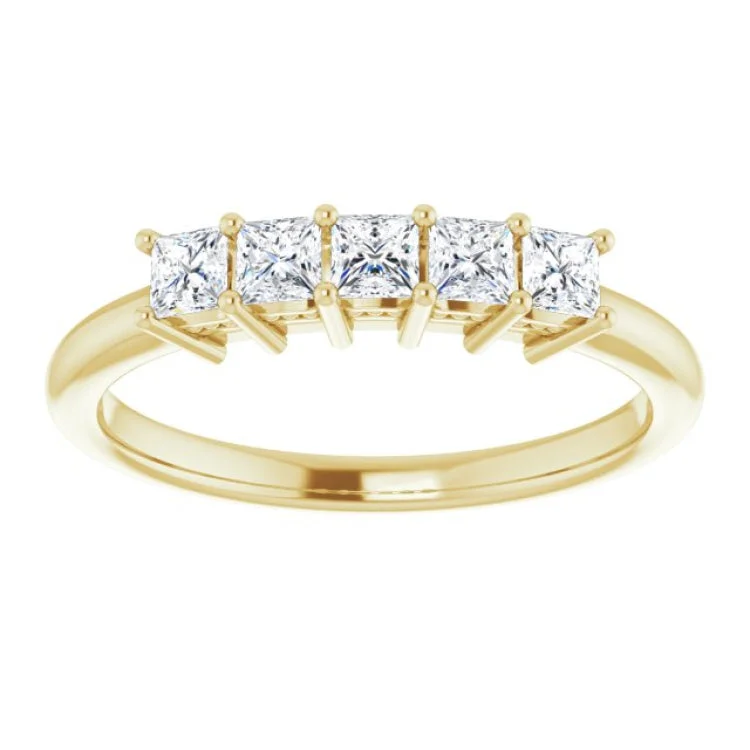 Custom Women’s Rings For Special Gifts-14K Yellow 1/2 CTW Natural Diamond Anniversary Band