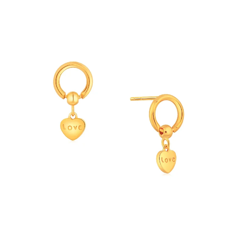 Chic Earrings For Wedding Day-916 Gold Lovely Charm Earrings